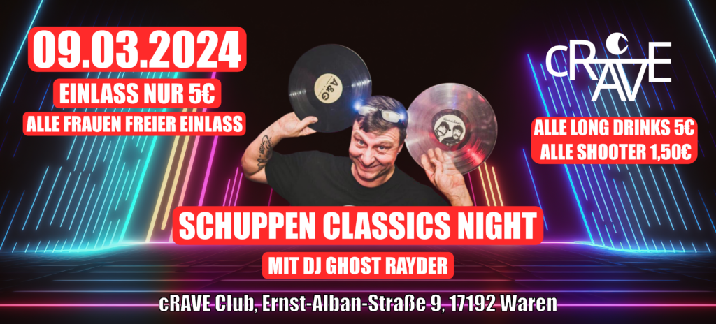 SCHUPPEN CLASSICS NIGHT mit DJ GHOST RAYDER
