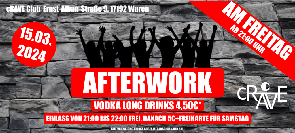 AFTERWORK AM FREITAG