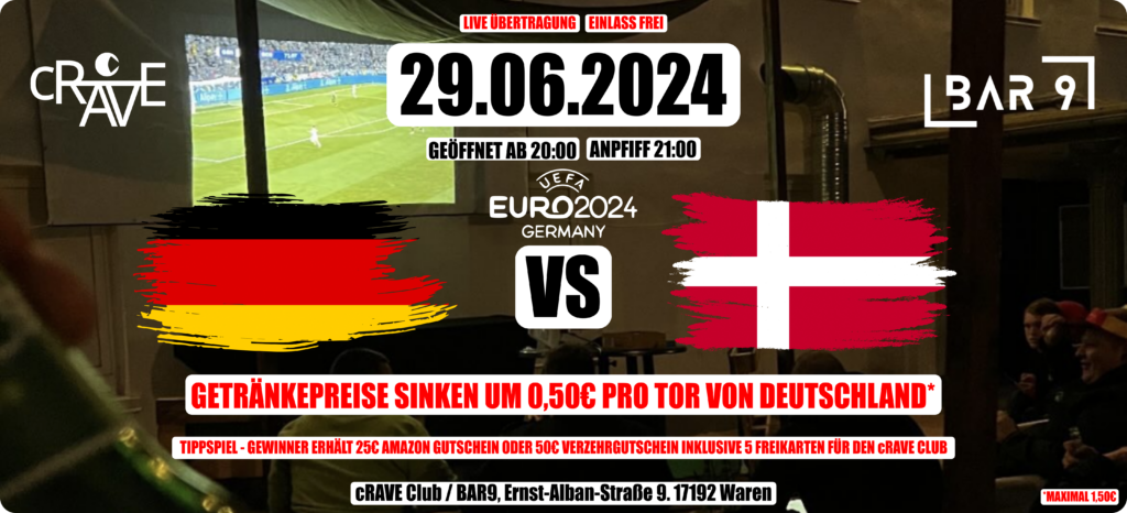 DEUTSCHLAND GEGEN DÄNEMARK - EM LIVE ÜBERTRAGUNG