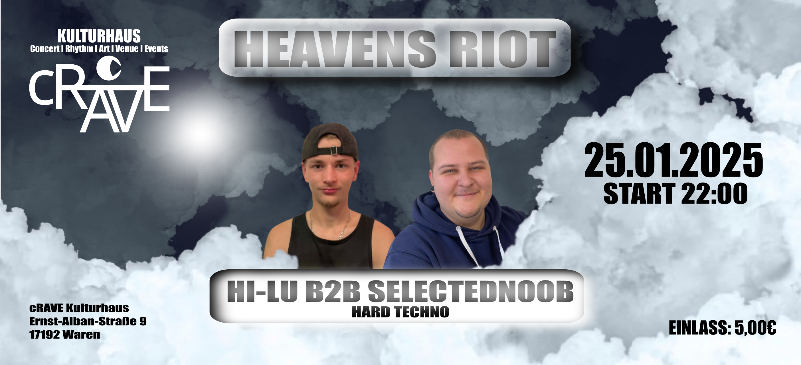 HEAVENS RIOT - Hard Techno Night