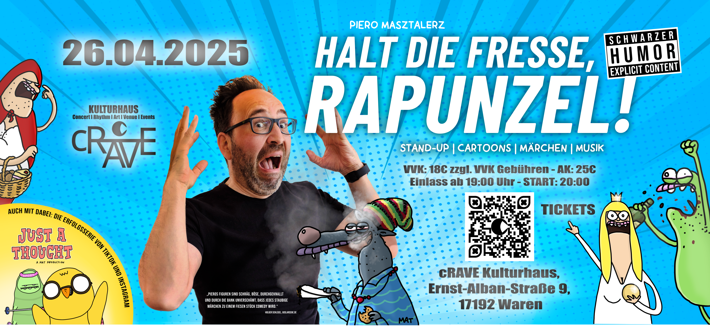 PIERO MASZTALERZ LIVE - Halt die Fresse, Rapunzel! @ cRAVE Kulturhaus