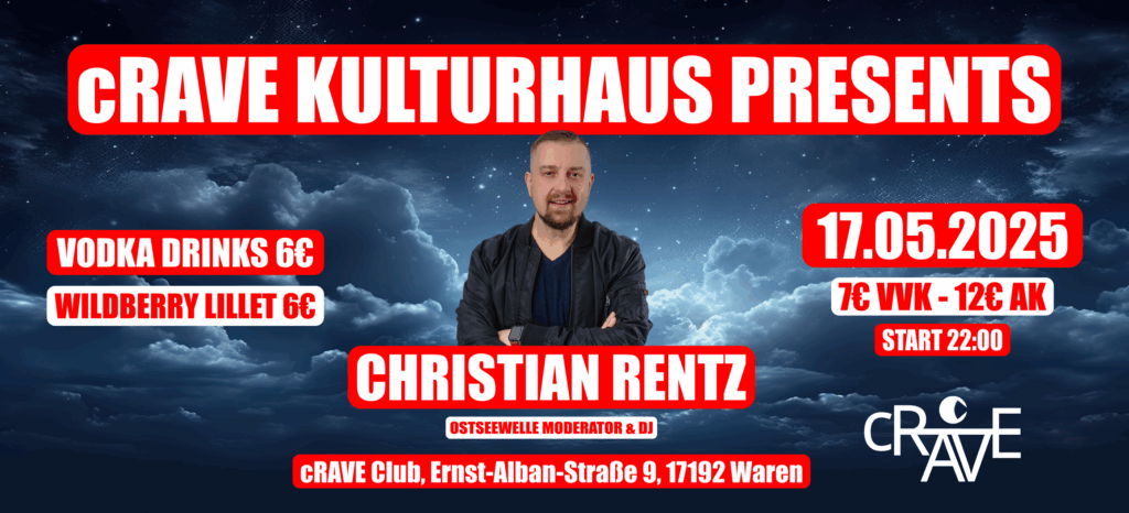 CRAVE Kulturhaus presents: Christian Rentz