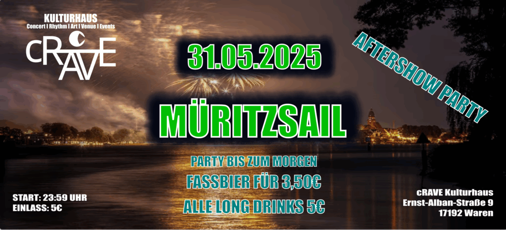 Aftershow-Party zur Müritzsail 2025