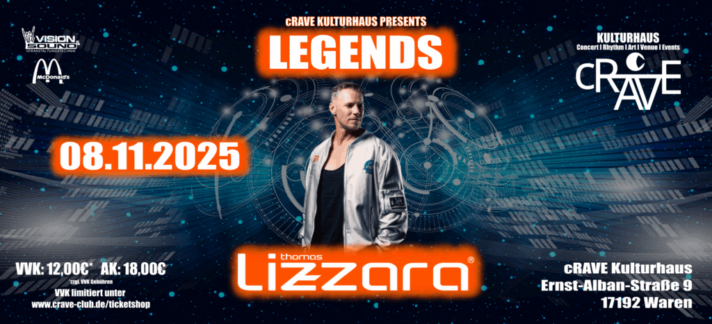 LEGENDS w/ Thomas Lizzara @ cRAVE Kulturhaus