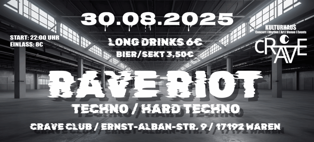 ⚠️ RAVE RIOT – Techno & Hard Techno ⚠️