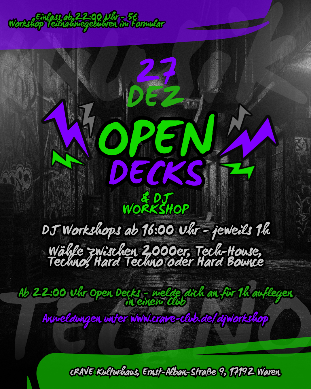 🎧🔥 Open Decks & DJ Workshop🔥🎧