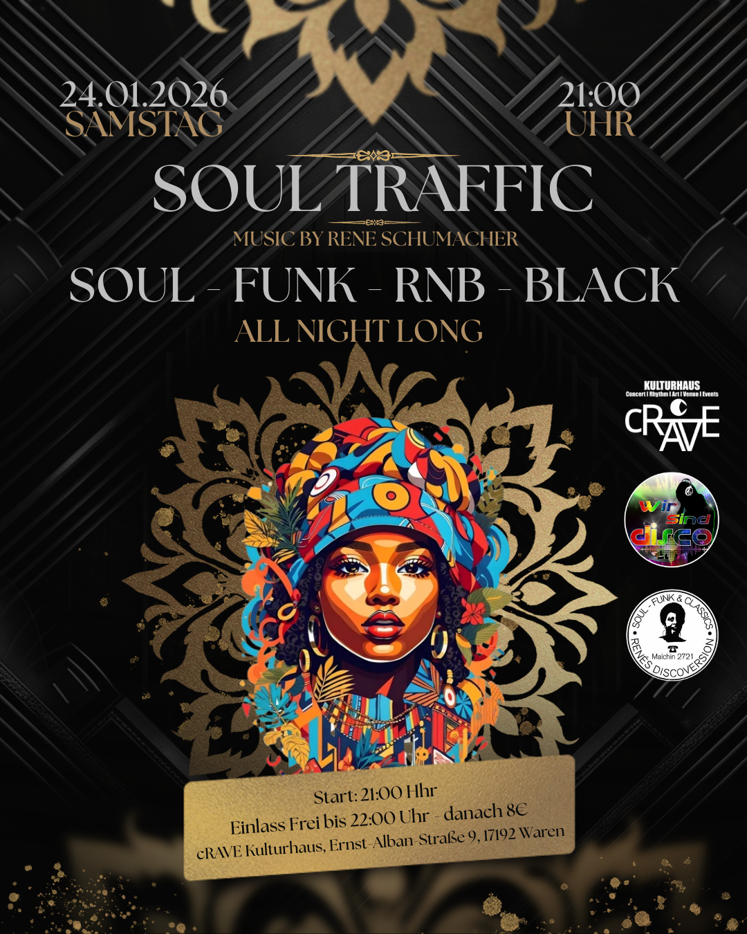 SOUL TRAFFIC – Soul, Funk, RNB, Black All Night Long