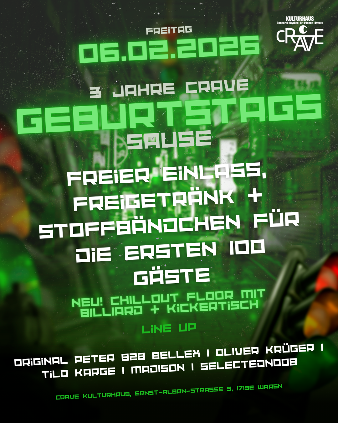 🔥 3 JAHRE cRAVE – GEBURTSTAGSSAUSE 🔥