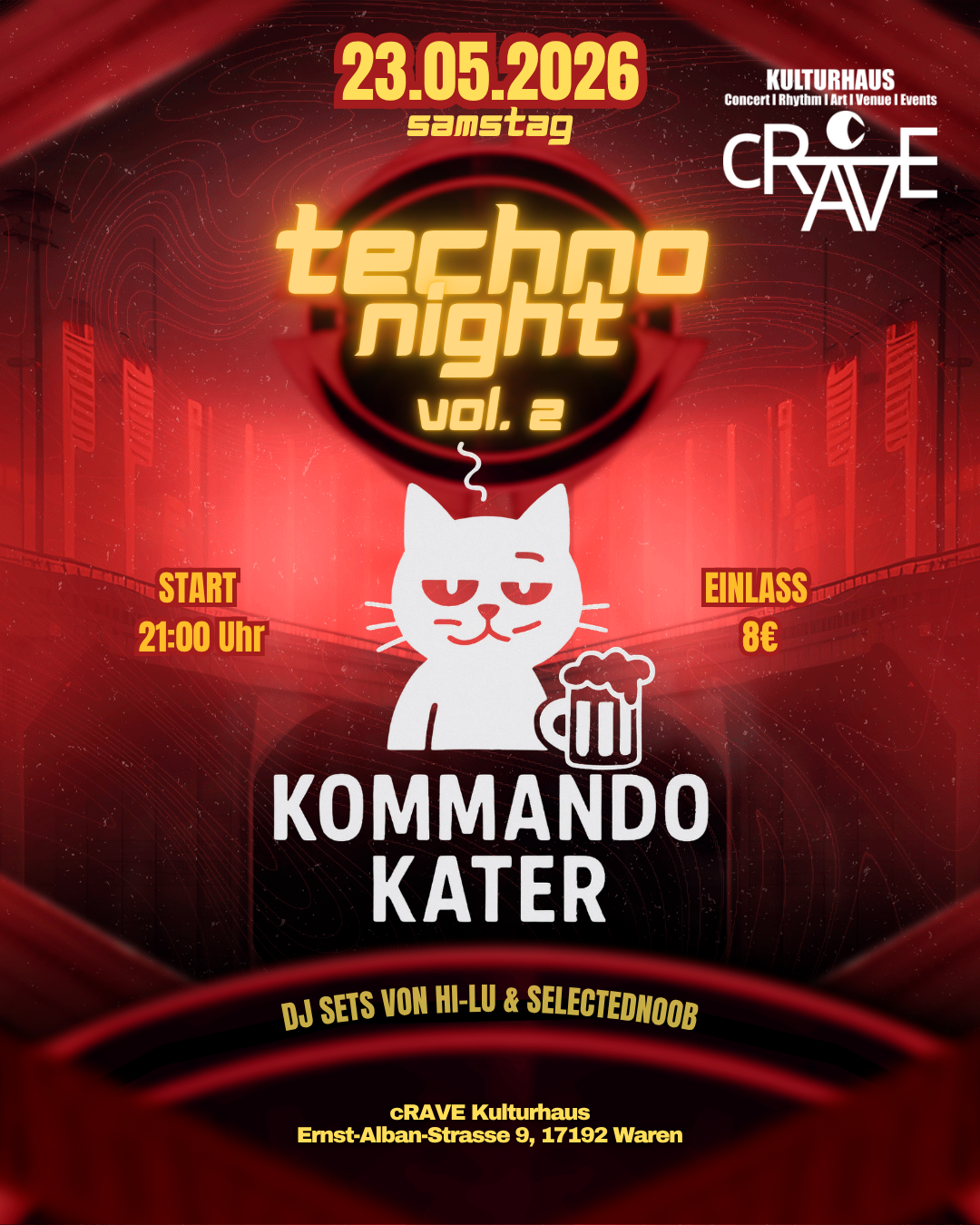 TECHNO NIGHT VOL. 2 – KOMMANDOKATER 🐾🔥